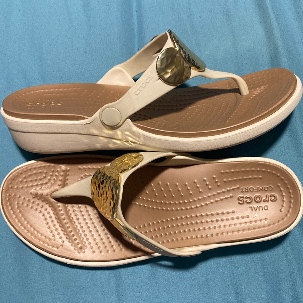 Crocs Women's Sanrah Embellished Wedge Sandals